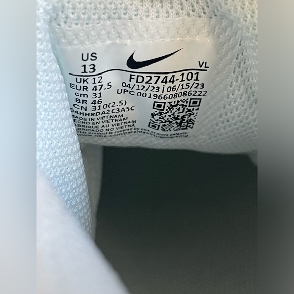 Nike Alpha Huarache Elite 4 Mid ‘White Black’ (size us mens 13) - Picture 5 of 6